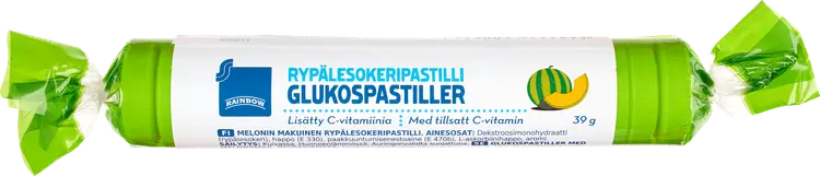 Rainbow melonin makuinen rypälesokeripastilli 39g