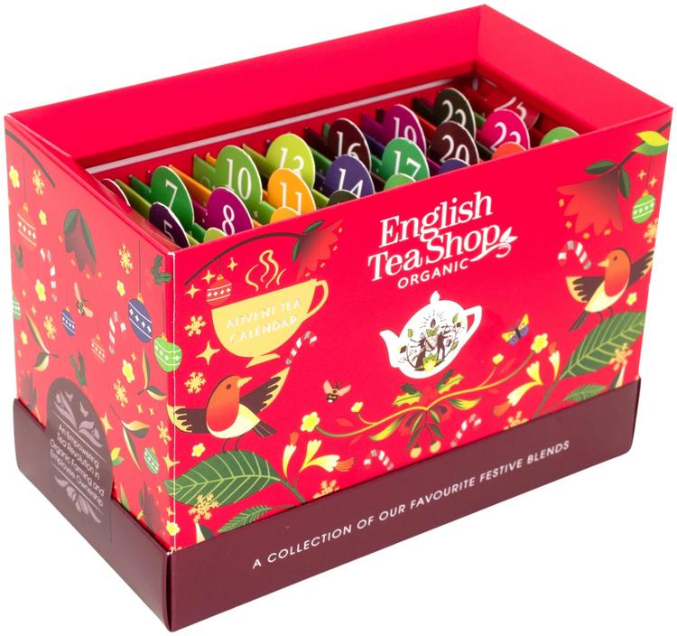 English Tea Shop Teejoulukalenteri aarrearkku, punainen 25 pss 44,5g