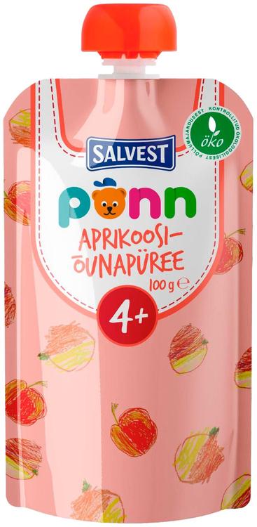 Põnn aprikoosi-õunapüree 100 g, öko, alates 4-elukuust