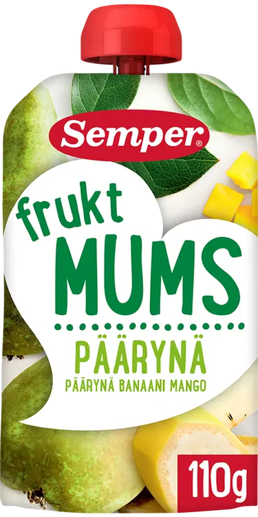 Semper Fruktmums Päärynä 6kk hedelmäsose 110g