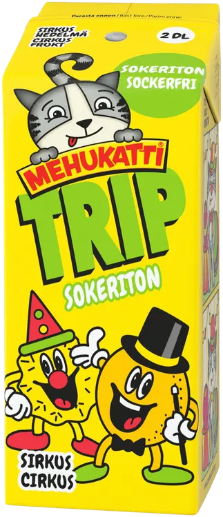 Mehukatti Trip Sirkus sokeriton hedelmämehujuoma 2 dl