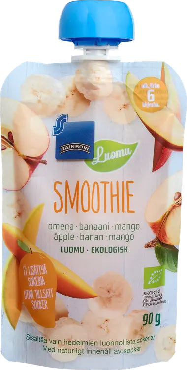 Hedelmäsmoothie luomu 90g omena-banaani-mango
