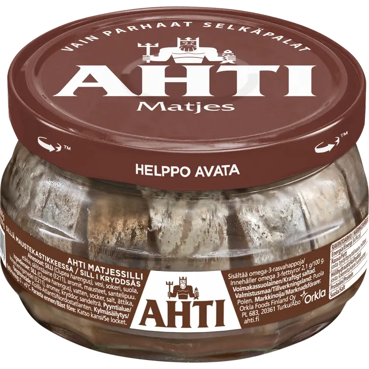 Ahti matjessilli, silliä maustekastikkeessa 240/150g