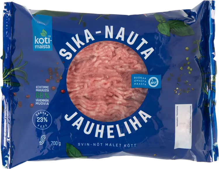 Kotimaista sika-nauta jauheliha 23 % 700 g