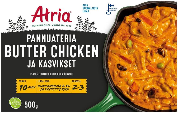 Atria Pannuateria Butter Chicken ja Kasvikset 500g