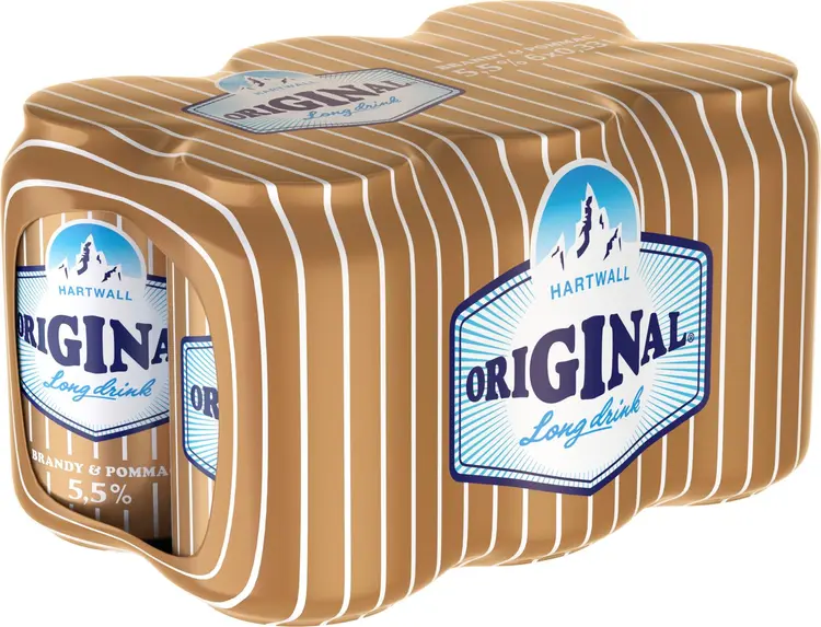 6 x Hartwall Original Long Drink Brandy & Pommac 5,5% 0,33 l