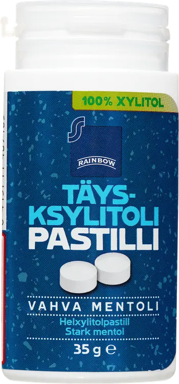 Rainbow 35g täysksylitolipastilli vahva mentoli