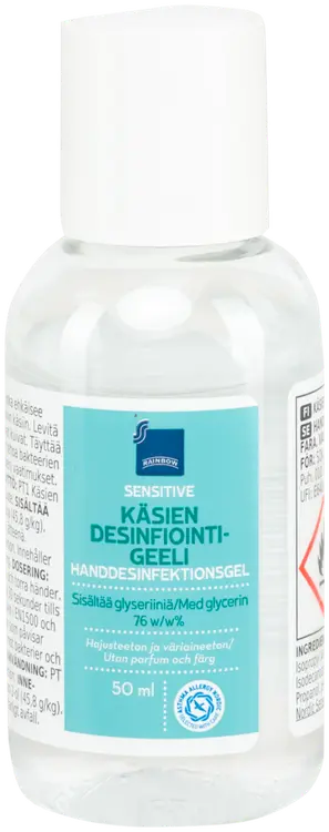 Rainbow käsien desinfiointigeeli sensitive 50 ml