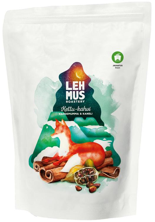 Lehmus Roastery Kettu-kahvi Kaneli & Kardemumma 220g suodatinjauhettu