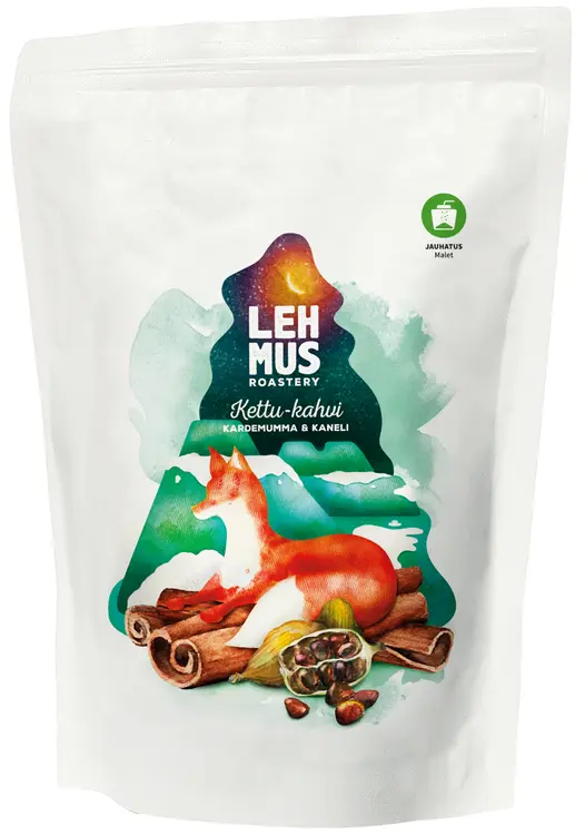 Lehmus Roastery Kettu-kahvi Kaneli & Kardemumma 220g suodatinjauhettu