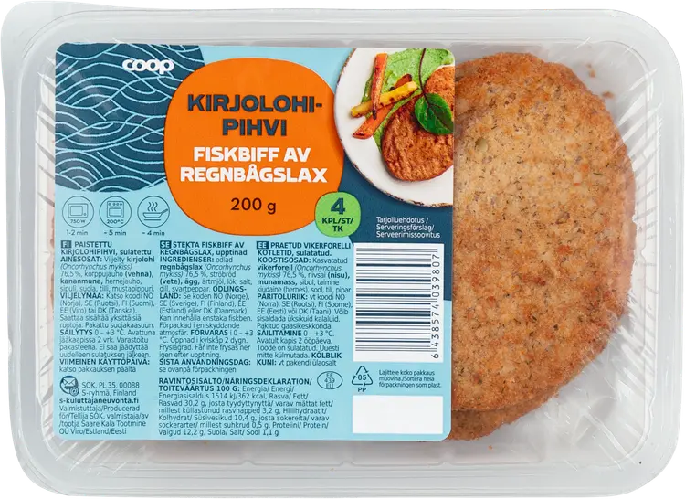 Coop kirjolohipihvi 200 g 