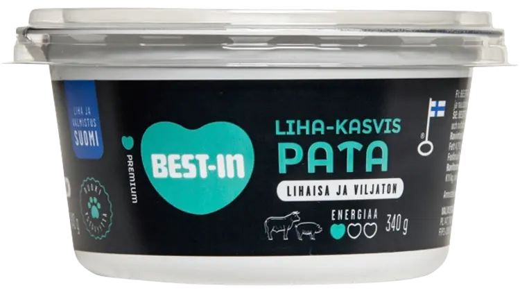 Best-In Liha-kasvispata Koiran Tuoreruoka 340g