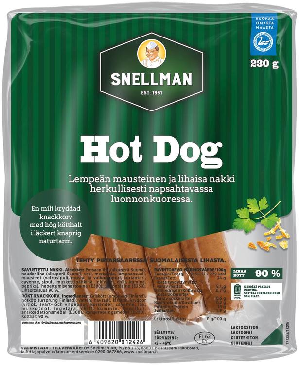 Snellman hot dog nakki 230g