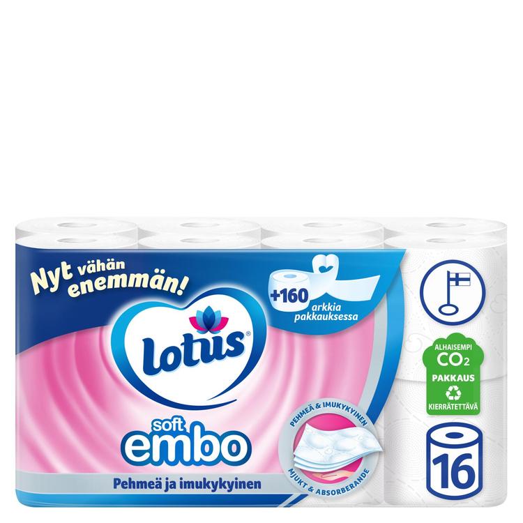 LOTUS Soft Embo wc-paperi 16 rll