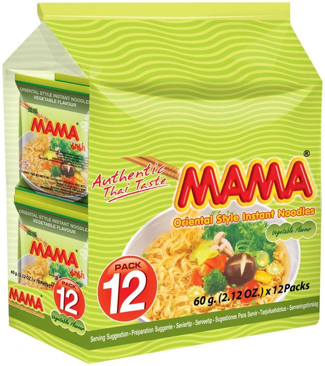 Mama 12-pack Itämainen vihanneksenmakuinen nuudeli 12x60g