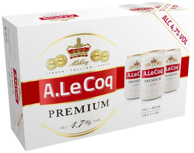 A.Le Coq Premium Export 4,7%vol õlu 7,92L