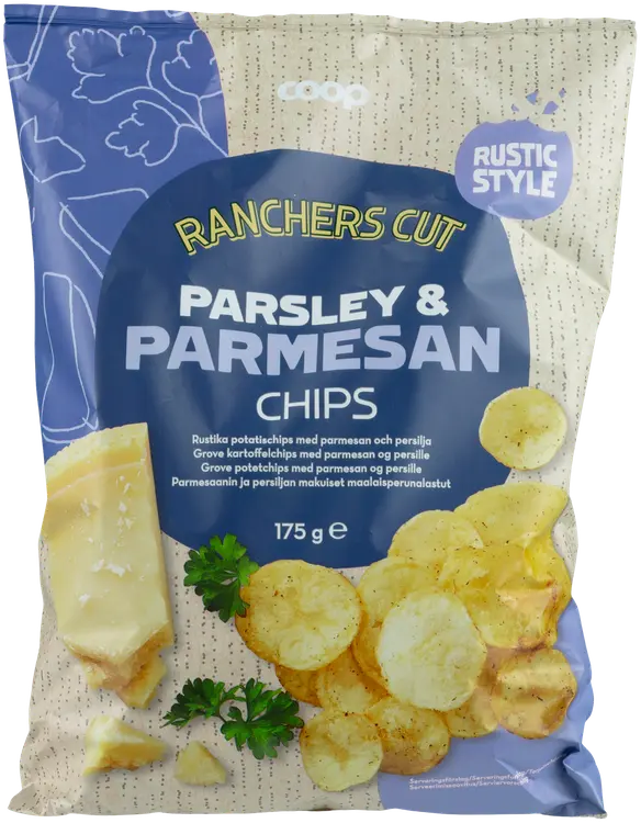 Coop maalaisperunalastut parmesaani & persilja 175 g