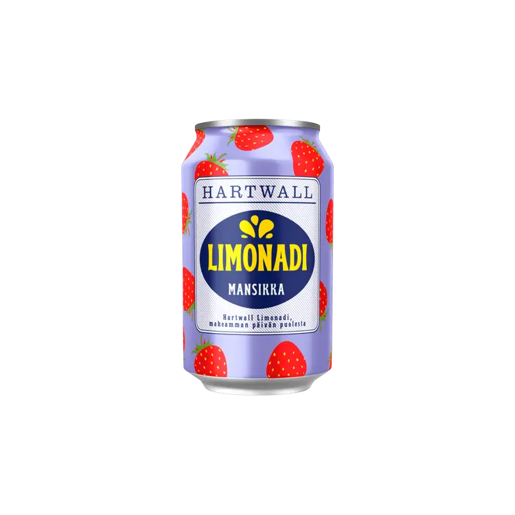 Hartwall Limonadi Mansikka virvoitusjuoma 0,33 l