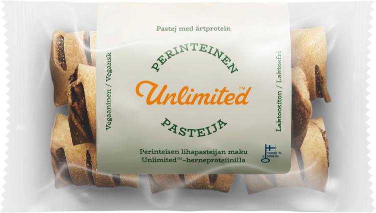 Unlimited Pasteija herneproteiini 8x40g kotipaisto, raakapakaste