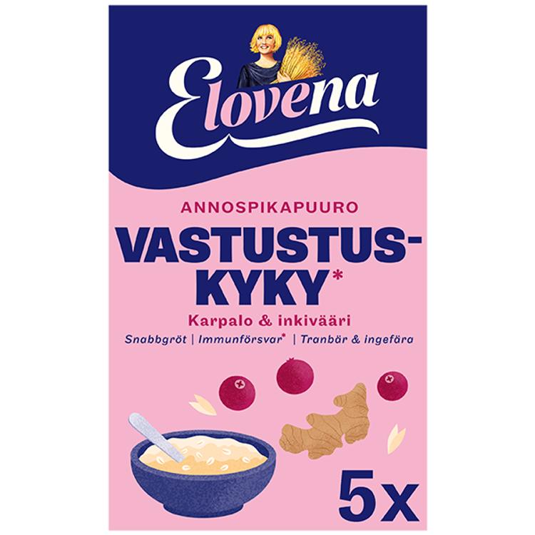 Elovena 175g vastustuskyky karpalo & inkivääri annospikapuuro