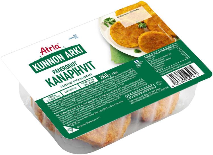 Atria Kunnon Arki Paneroidut Kanapihvit 260g