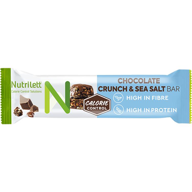 Nutrilett Chocolate Crunch & Sea Salt bar Suklaacrunchpatukka merisuolalla atreriankorvikepatukka 60g