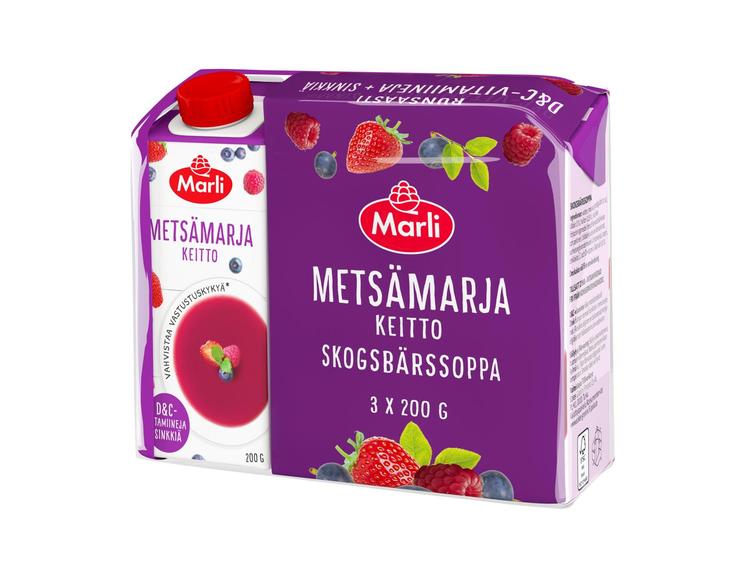 Marli Metsämarjakeitto +D&C-vitamiinit,sinkki 3-pack