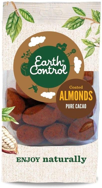 Earth Control Suklaakuorrutetut mantelit kaakao 150g