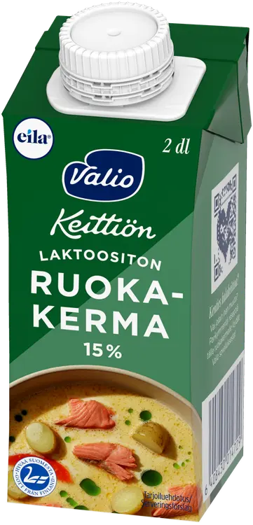 Valio Keittiön ruokakerma 15 % 2 dl UHT laktoositon