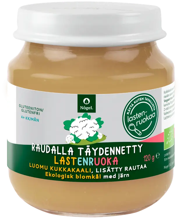 Nôgel luomu kukkakaali, lisätty rautaa, 120 g 4kk+