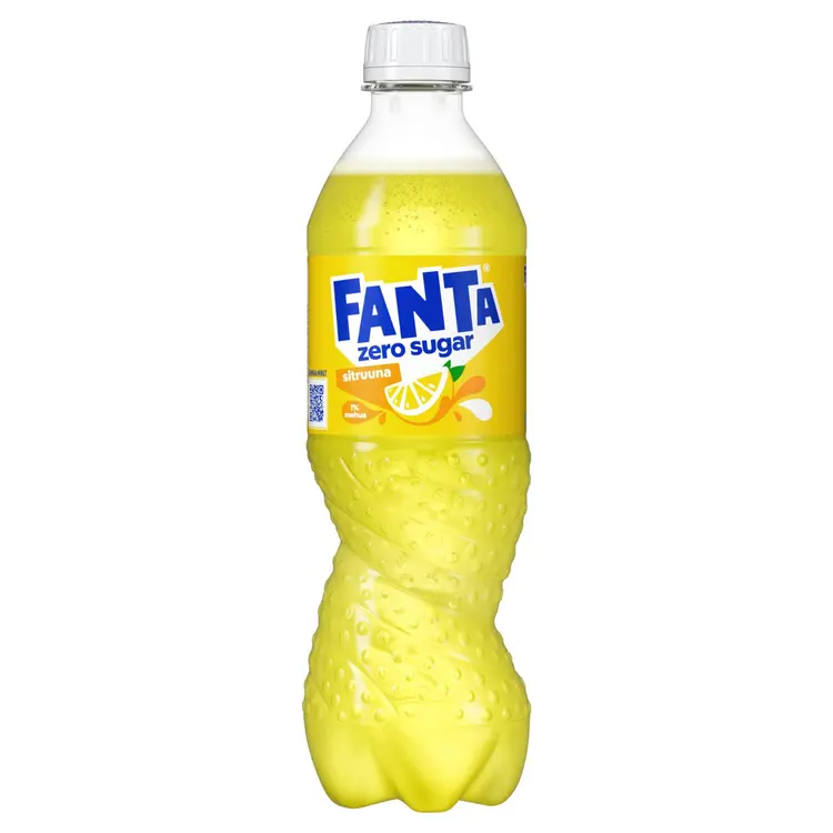 Fanta Sitruuna Zero virvoitusjuoma muovipullo 0.5 L