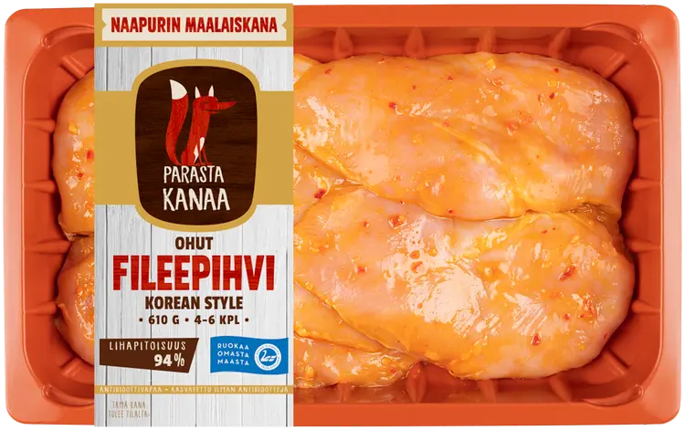 Naapurin Maalaiskanan ohut fileepihvi, korean style 610g