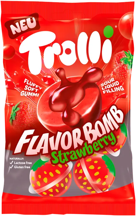 Trolli Flavor Bomb Strawberry makeispussi 75g