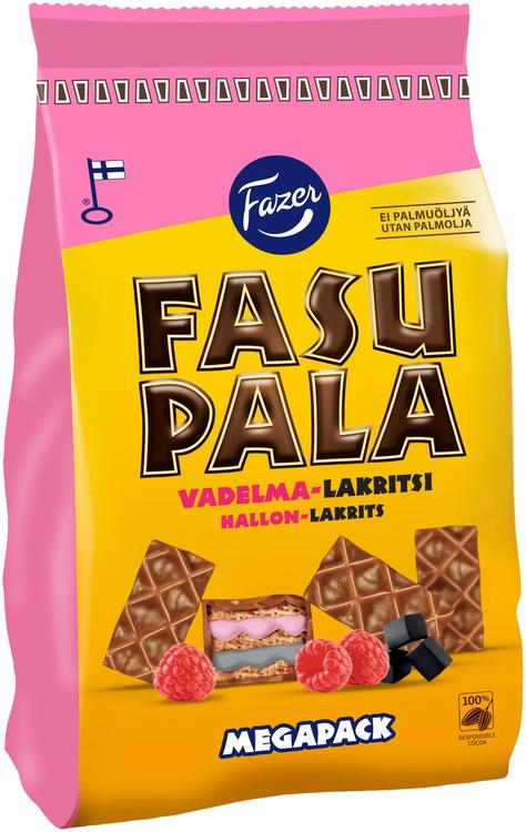 Fazer Fasupala Vadelma-lakritsi vohveli 400g