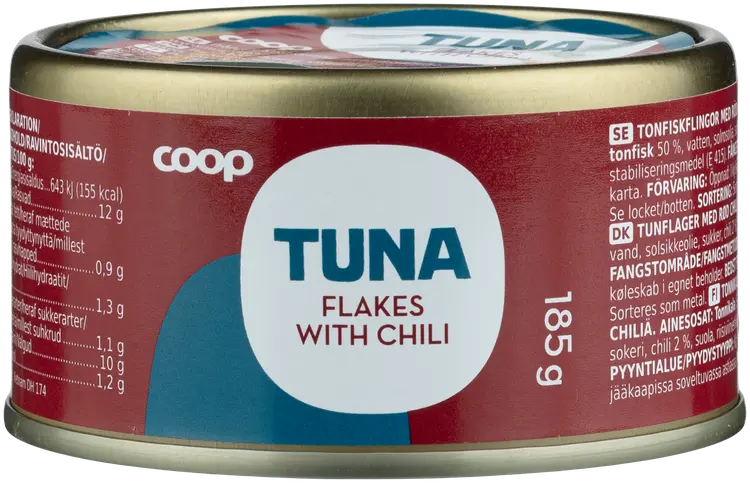 Coop tonnikala hiutaleina ja punaista chiliä MSC 185 g