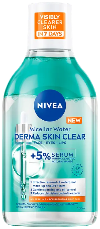 NIVEA Derma Skin Clear Refining Micellar Water -misellivesi 400ml
