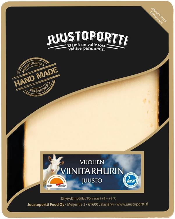 Juustoportti Vuohen viinitarhuri juusto 175 g laktoositon