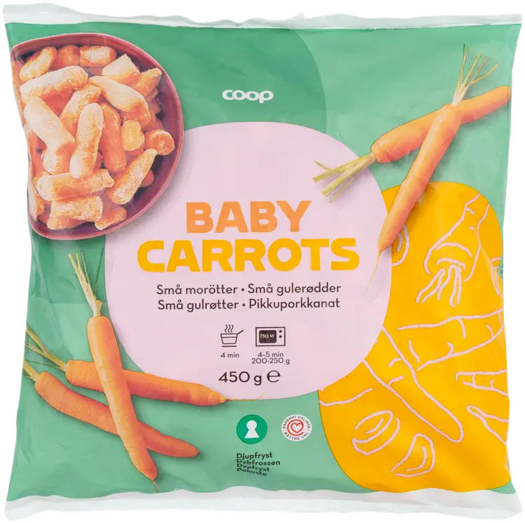 Coop pikkuporkkanat 450 g pakaste