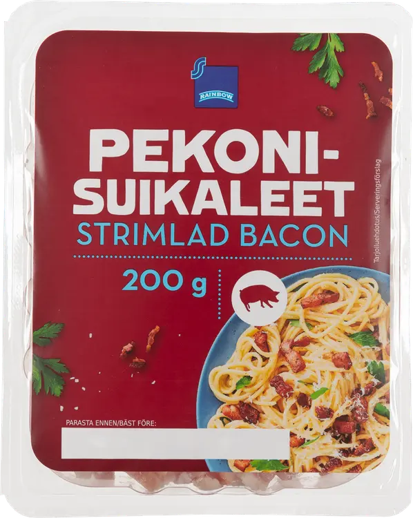 Rainbow 200g pekonisuikaleet
