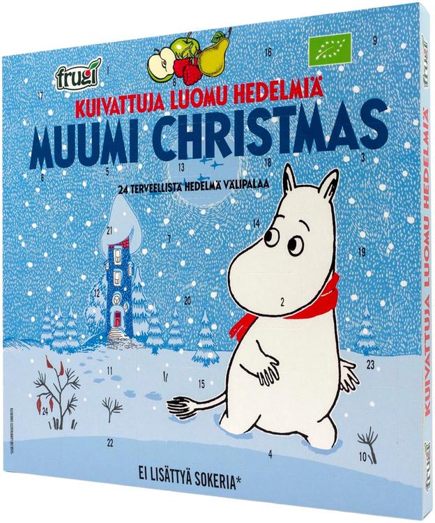 Muumi Christmas luomu hedelmäjoulukalenteri 225g