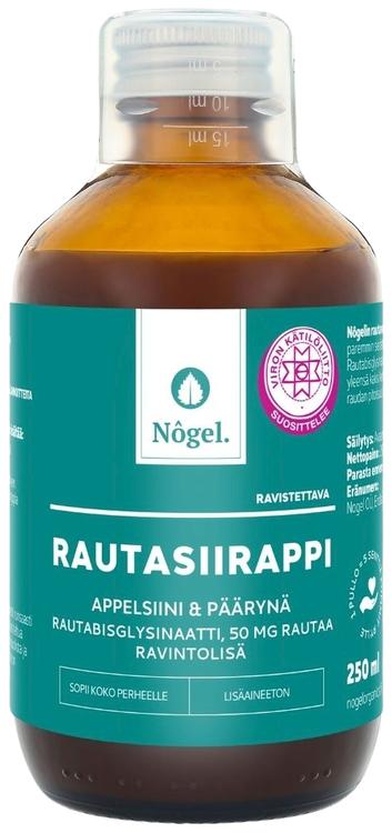 Nogel Rautasiirappi, appelsiini & päärynä, 50 mg/15 ml, 250 ml