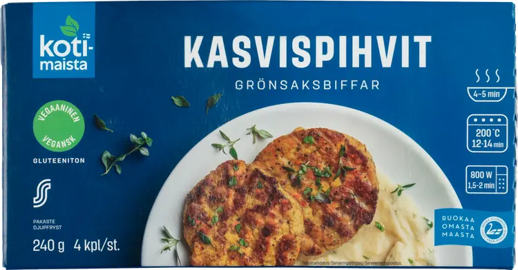 Kotimaista Kasvispihvit pakaste 240g
