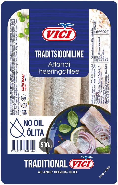 Heeringafilee traditsiooniline õlita 500 g