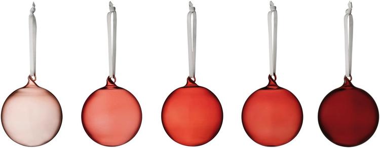 Iittala lasipallo 80mm punainen 5kpl