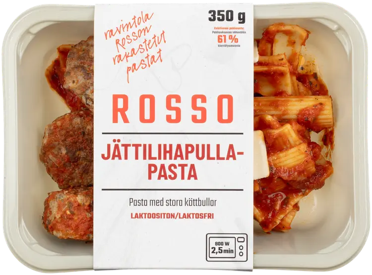 Rosso jättilihapullapasta-ateria 350 g