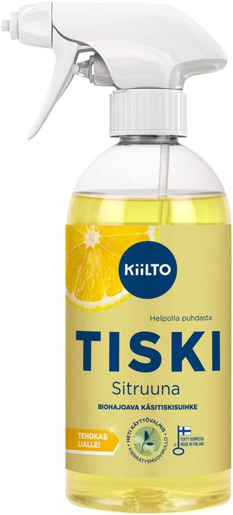 Kiilto biohajoava suihkutettava käsitiskiaine Sitruuna 475 ml