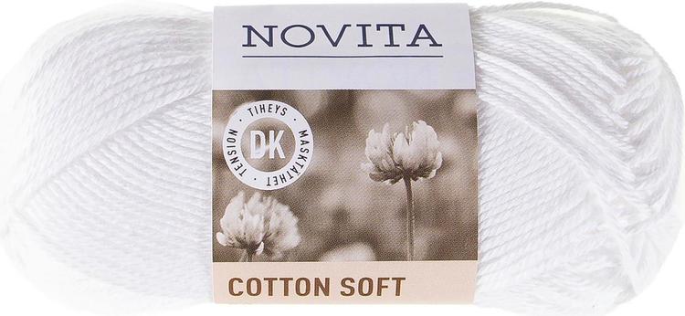Novita Cotton Soft 50 g valkoinen 011