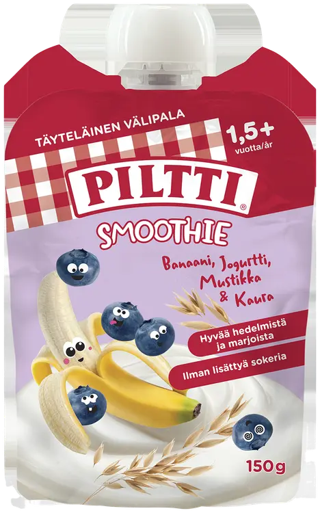 Piltti 150g Smoothie Jogurtti-mustikka-banaani-kaura 1,5v+ annospussi