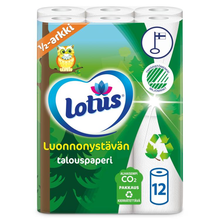 LOTUS Luonnonystävän talouspaperi 12 rll