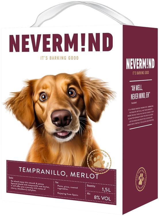 Nevermind Tempranillo Merlot Spain 8% 1,5L BIB